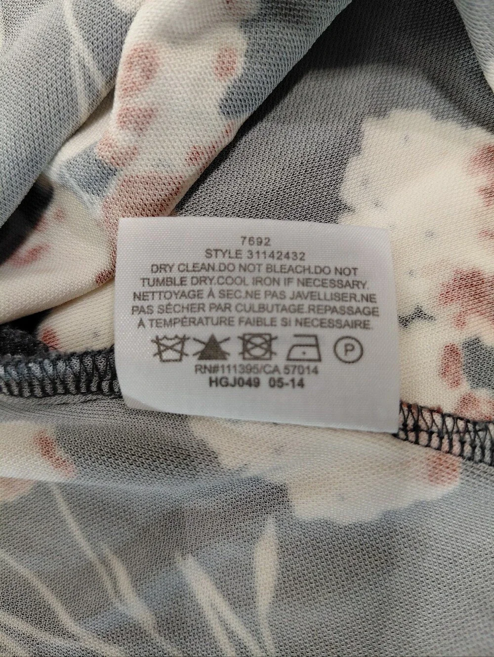 Tory Burch Navy Blue Cherry Blossom Rayon Dress